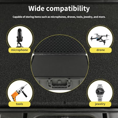 Portable Hard Case,with DIY Foam,Large,18.4x 12.6 x 6.3 inch - size: Large