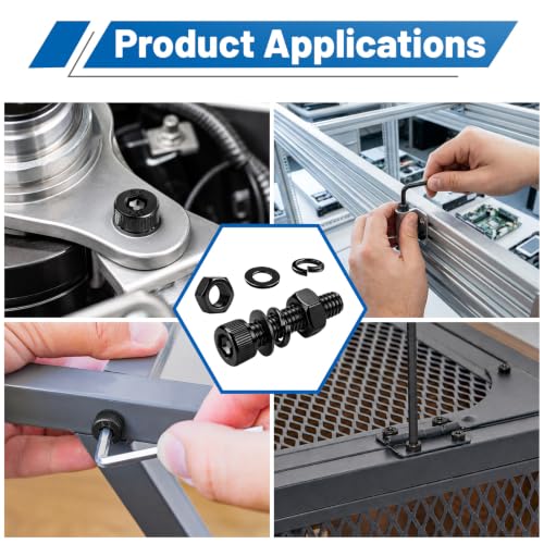 190PCS M6 Screws with Nuts Assortment Kit - size: G12.9 M6 190PCS