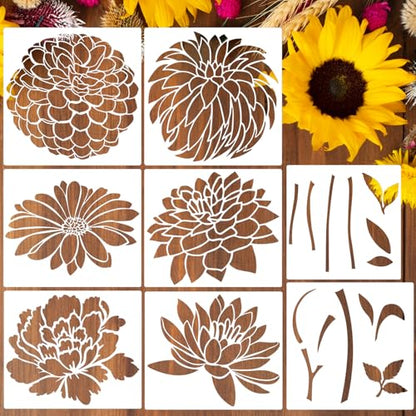 Large Flower Stencils for Walls 14inch Floral Stencils - style: Flowers