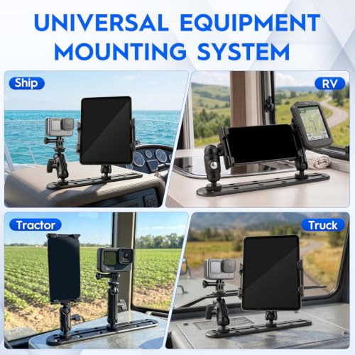 Tablet Truck Holder, Heavy Duty Drill Base Multi-Device Dash Platform Mount