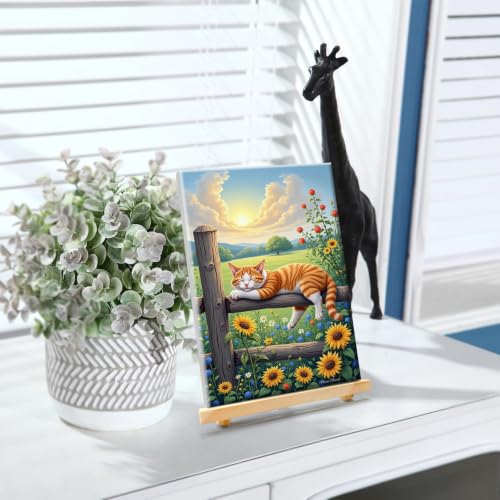 YOYA Framed Paint by Numbers Kit for Adults - Sunset Cat Paint by Number - color: Cat 029