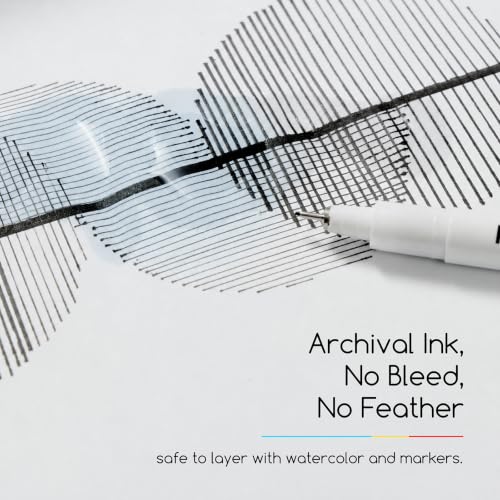 MEEDEN Micro Fineliner Drawing Pens: 1mm Needle Nib, 6 Pack, Black Ink - style: 1mm Needle Nib