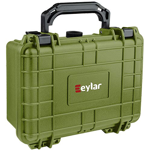 Eylar Protective Gear and Camera Hard Case Water & Shock Proof w/Foam TSA Approved 8.12 inch 6.56 inch 3.56 inch (OD Green) - color: OD Green