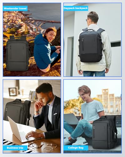 Fenree.geer Travel Backpack for Men, Carry On Luggage Backpack 34-46L - color: Black