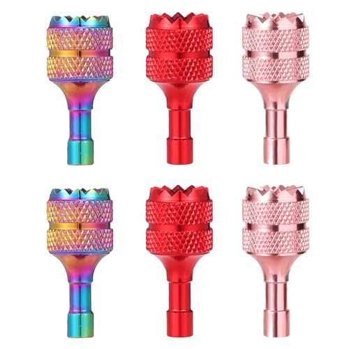 lasuroa 6pcs Drone Controller Sticks, Mini Drone Controller Thumb Sticks Drone Joystick Replacement Compatible with DJI Mini 3 Pro DJI RC Smart Controller Accessories(Dazzling Color Pink Red) - color: Dazzling Color,red,pink