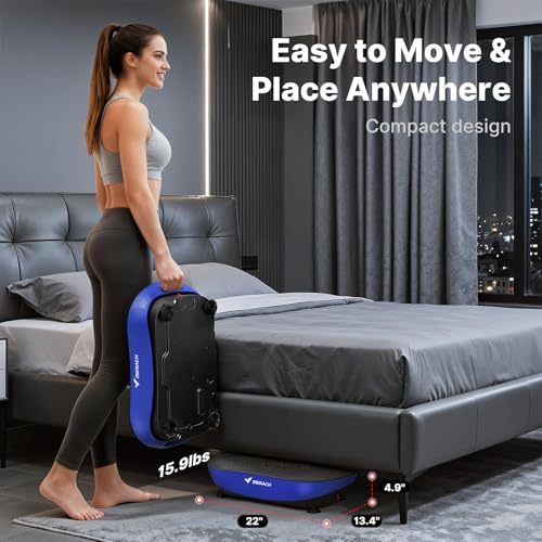 Merach V33 Pro Vibration Plate Exercise Machine with Touchscreen, 99 Speeds - color: Blue