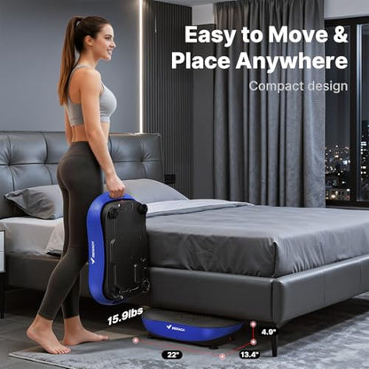 Merach V33 Pro Vibration Plate Exercise Machine with Touchscreen, 99 Speeds - color: Blue