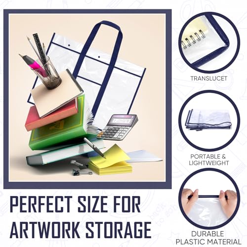 Windyun 2 Pack Bulletin Board Storage Bag 20" X 30", Poster Holder, Blue - color: Blue, size: 20" X 30"