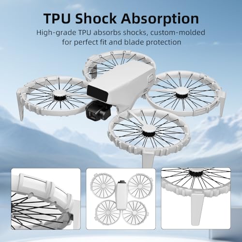 Bumper Guards with Landing Legs for DJI Flip Drone Accessories, Propeller Protetive Cover with Landing Feets Quick-Release Lightweight