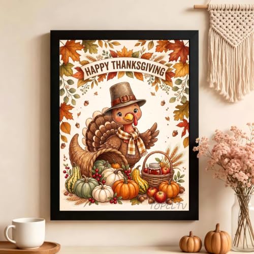 Thanksgiving Diamond Art Kits for Adults, Fall Turkey Diamond Painting - color: HS057-1