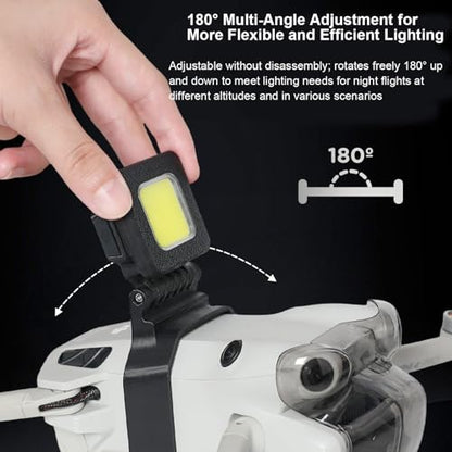 Drone LED Night Navigation Searchlight for DJI Mini4 Pro, Anti-Collision 180° Night Fill Light With 3-Mode Adjustment, Built-in Battery Mini4 Pro Accessory