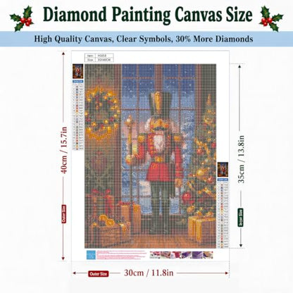 Christmas Diamond Art Kits for Adults, Holiday Nutcracker Diamond Painting - color: HS058-1