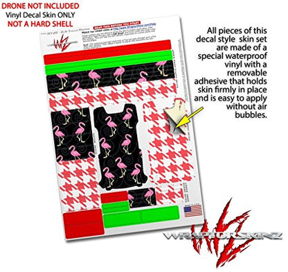 Skin Decal Wrap 2 Pack Compatible with DJI Ryze Tello Flamingos on Black Drone NOT Included