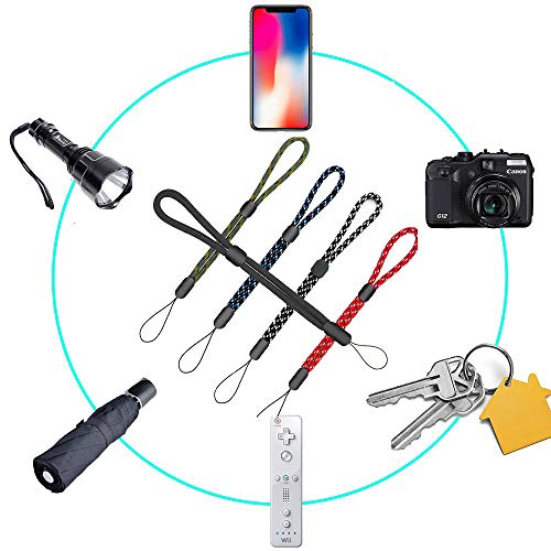 YOUOWO 5Pack Multicolor Wrist Lanyards Button Adjustable Length Lanyard - color: 5 Pack-5 Colors