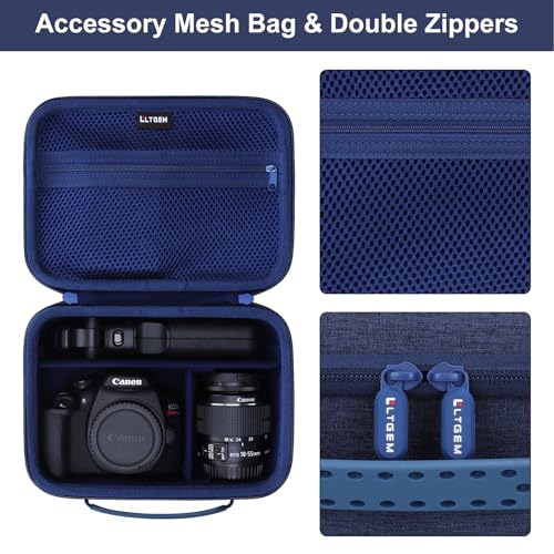Small Camera Case Bag for Canon EOS Rebel T7/R50//R100 DSLR Camera Navy - color: Navy Blue, size: Small