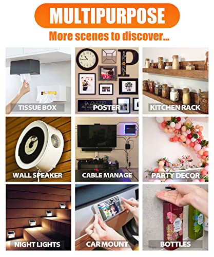 Double Sided Tape Heavy Duty, 2 Rolls, 240" Nano Tape for Wall Mounting