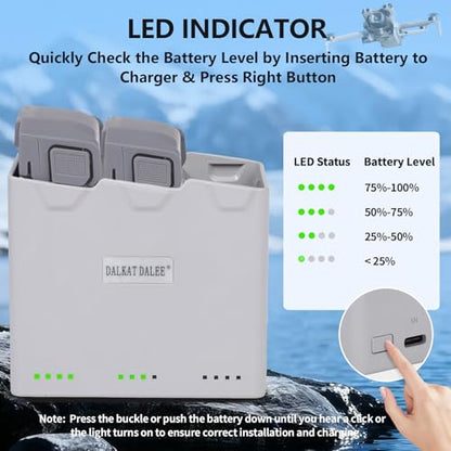 Intelligent Flight Battery Plus (2-Pack) with Two-Way Charging Hub for DJI Mini 5 Pro, Mini 4Pro, Mini3, Mini3 Pro Drone, 5000mAh 50 Mins Max Flying Time Upgraded Drone Batteries Kit