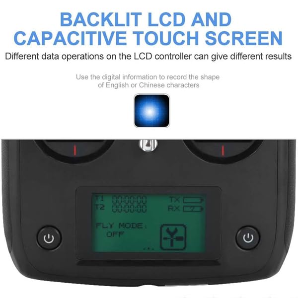 GoolRC Flysky FS-i6s 2.4G 10CH AFHDS 2A RC Transmitter with FS-iA6B Receiver for RC Drone Airplane Multicopter Helicopter (Black) - color: Black