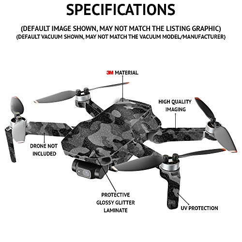 MightySkins Glossy Glitter Skin Compatible with DJI Mini 4 Pro - Scratched Up | Protective, Durable High-Gloss Glitter Finish | Easy to Apply