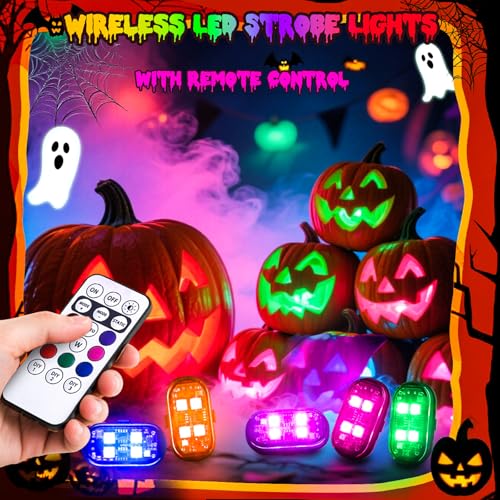 6PCS Wireless LED Lights for Car, Remote Control RGB Lights for Bike Trucks - size: 6PCS (Standard 2LEDs)