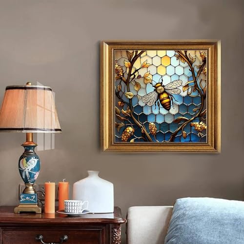xackcme Paint by Numbers for Adults Bee - Bee Paint by Number on Canvas - color: MT12324