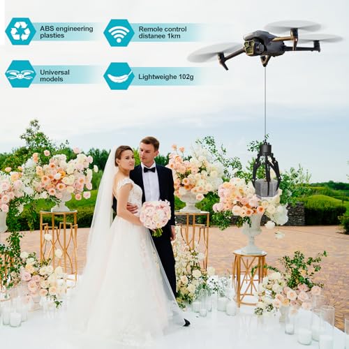 Drone Airdrop System - Remote Control Payload Release Device with Mechanical Claw, Universally Compatible with d Mini 4/Mini 3/Mini 2/Air 3/Air 2S/Mavic Series Drones - color: brown Mechanical Claw