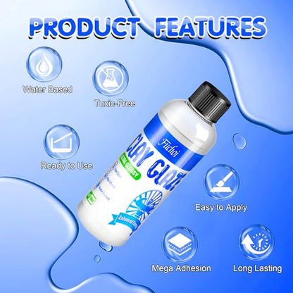 Air Dry Clay Glaze 6.8oz High Gloss Waterproof Pottery& Polymer Clay