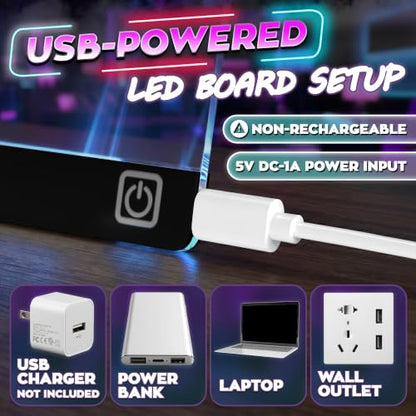 16 in LED Drawing Board; Corded and Non-Rechargeable (Black) - color: Black
