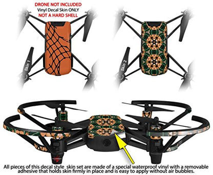 Skin Decal Wrap 2 Pack Compatible with DJI Ryze Tello Ripped Fishnets Orange Drone NOT Included