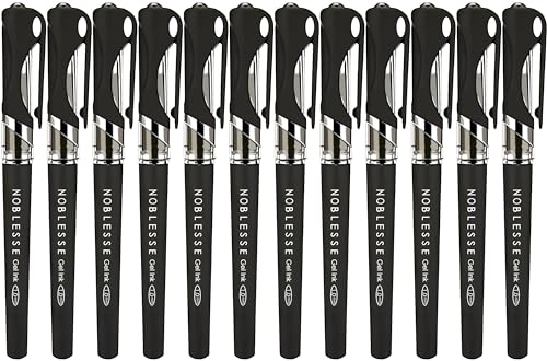 MyLifeUNIT Black Ink Gel Pens, 1.0 mm Bold Point Pens, 12 Pack