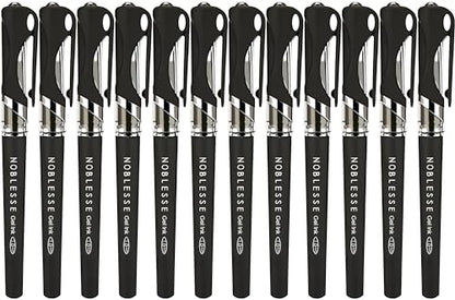 MyLifeUNIT Black Ink Gel Pens, 1.0 mm Bold Point Pens, 12 Pack