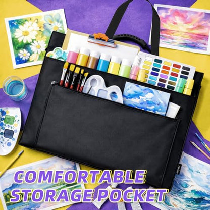JJRING 32x42 Art Portfolio Tote Bag With Shoulder Strap, Black - size: 32''*42''