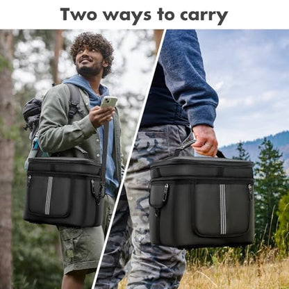 Portable Power Station Carrying Case Bag Compatible with ECOFLOW RIVER 2 Pro Power Station Generator Protective Shoulder Storage Bag Cover with Pocket for Outdoor Travel Camping Charging