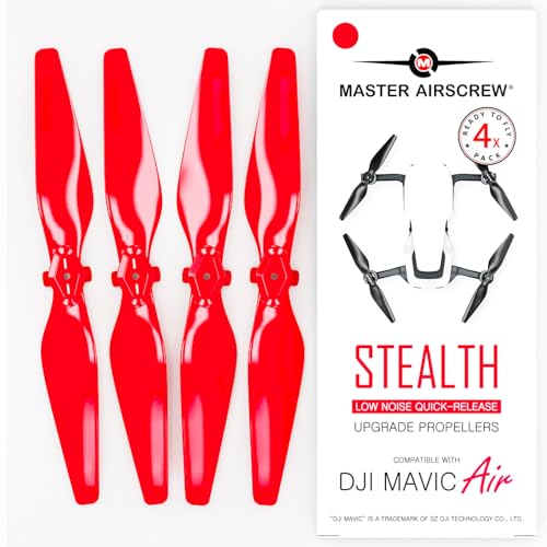 Master Airscrew Stealth Propellers for DJI Mavic Air - Red, 4 pcs - color: Red