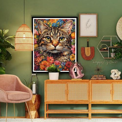 xackcme Paint by Numbers for Adults Cat - Cat Paint by Number on Canvas - color: MT12873