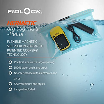 FIDLOCK Hermetic Dry Bag Flexible Magnetic Bag, Multi, Fabric Black - color: Fabric Black, size: Multi