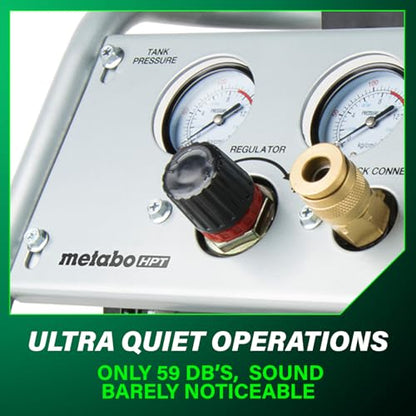 Metabo HPT Quiet Air Compressor, Portable 1 Gallon Oil-Free, EC28M