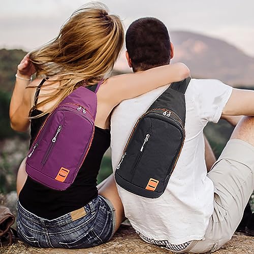 Peicees Small Sling Backpack Waterproof Unisex Shoulder Bag Chest Crossbody Daypack - color: 2_blue, size: Small