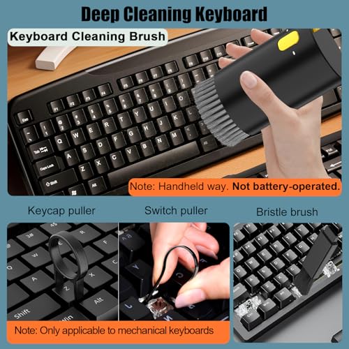 VICHYIE 20 in 1 Multifunctional Cleaner Kit for Electronic Devices (Black) - color: Black