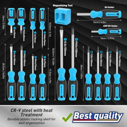 Amartisan 86-Piece Magnetic Screwdrivers Set with Case - style: 86-Piece Screwdrivers Set (Blue)