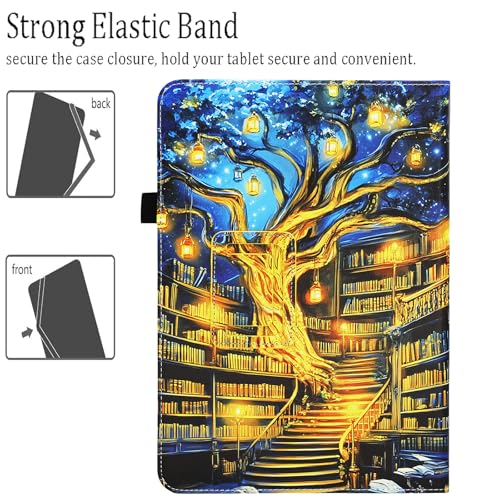 Universal 10 10.1 11 Inch Android Tablet Case Cover with Hand Strap - color: Magical Tree