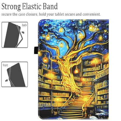 Universal 10 10.1 11 Inch Android Tablet Case Cover with Hand Strap - color: Magical Tree