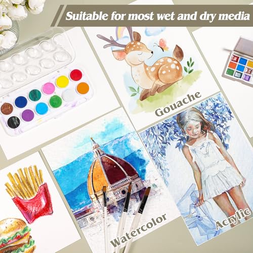 300 Sheets Watercolor Paper 8.5 x 11 in, 140 Lb Cold Press, White - size: 8.5 x 11 Inch