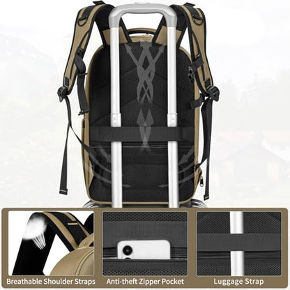 TORIBIO Large Hardshell Camera Backpack DSLR/SLR/Mirrorless Photography Bag - color: Khaki