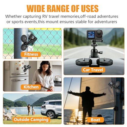 Chelhead Heavy-Duty Magnetic Camera Mount with 2 Base Metal for Gopro - style: 2 Mnagetic Base