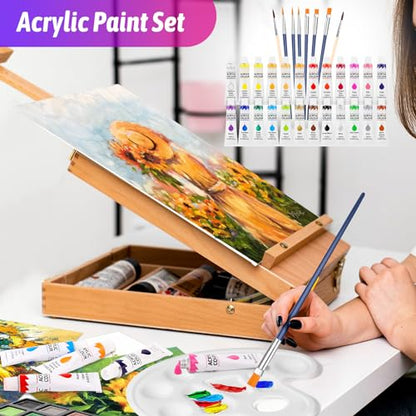 iBayam 195-Pack Deluxe Art Kit – Painting & Drawing Set for Adults - color: Teal