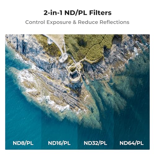 K&F CONCEPT ND PL Filter Kit Compatible with DJI NEO - style: ND8/PL+ND16/PL+ND32/PL+ND64/PL