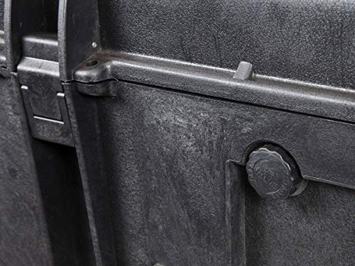 Monoprice Weatherproof Hard Case - 33 x 22 x 13 Inches, With Wheels and Customizable Foam, Shockproof, IP67, Ultraviolet And Impact Resistant Material, Black - Pure Outdoor Collection - color: Black, size: 111 Liter