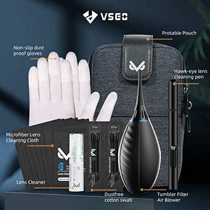 VSGO 16-in-1 Professional Camera Lens Cleaning Kit with Storage Bag VS-A3E
