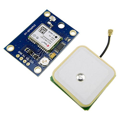 HiLetgo GY-NEO6MV2 NEO-6M GPS Flight Controller Module 3V-5V with Super Strong Ceramic Antenna for Arduino EEPROM APM 2.5 - size: Small